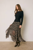 Floral Handkerchief Hem Skirt