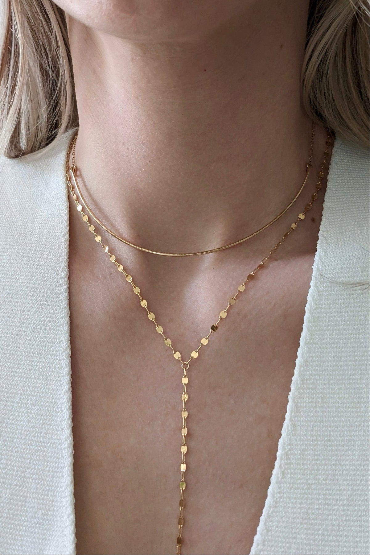 Gold Filled Half Collar Necklace