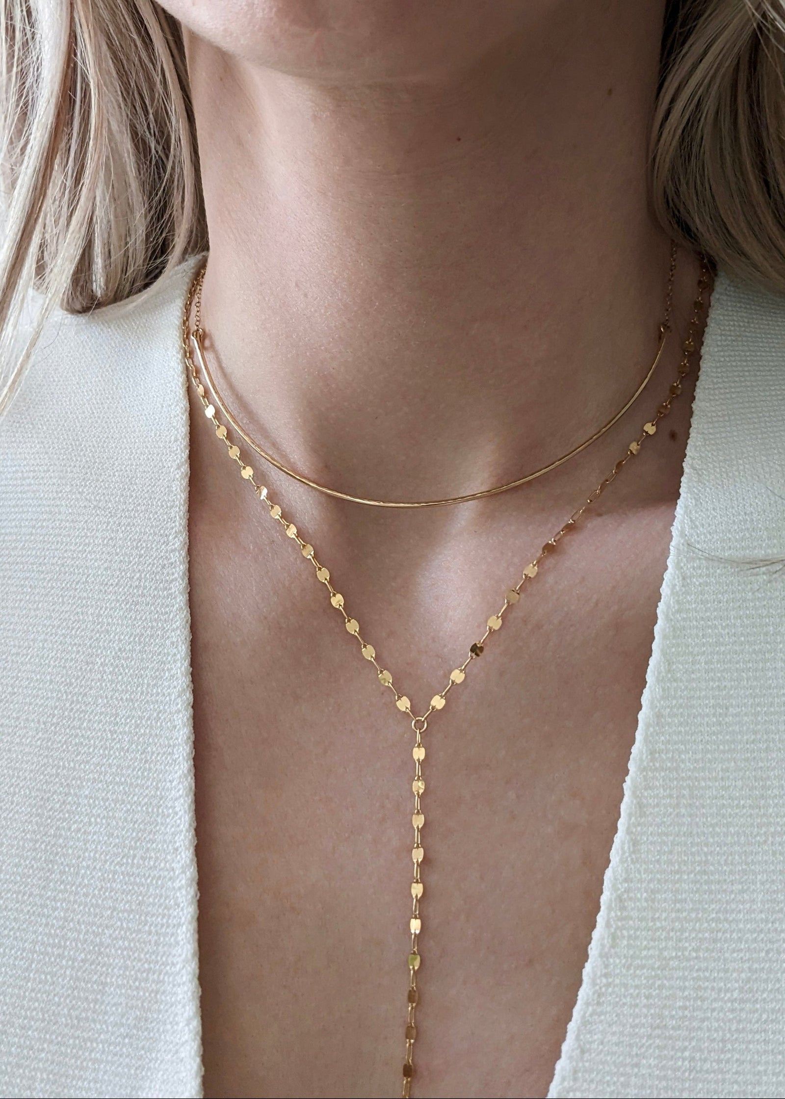 Gold Filled Half Collar Necklace