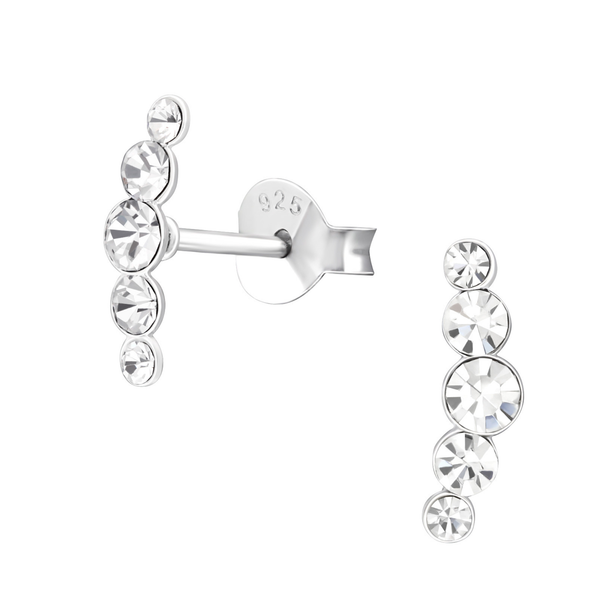 Sterling Silver Crystal Climber Earrings