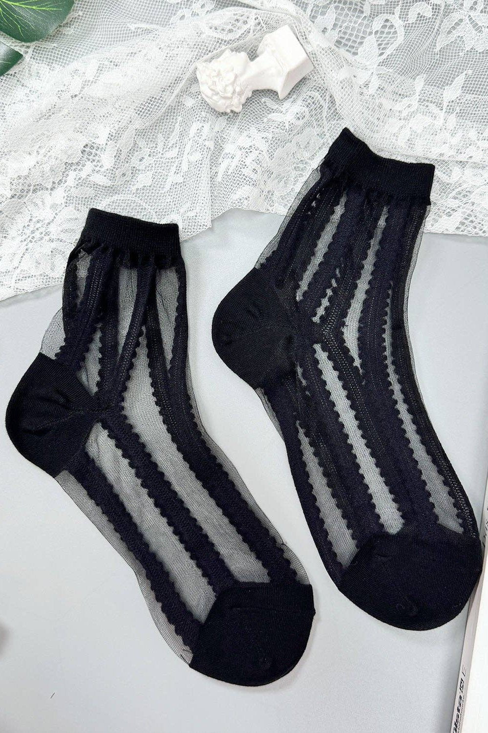 Sheer Stripe Socks