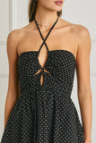 Polka Dot Halter Mini Dress