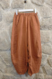 100% Linen Barrel Pants - One size