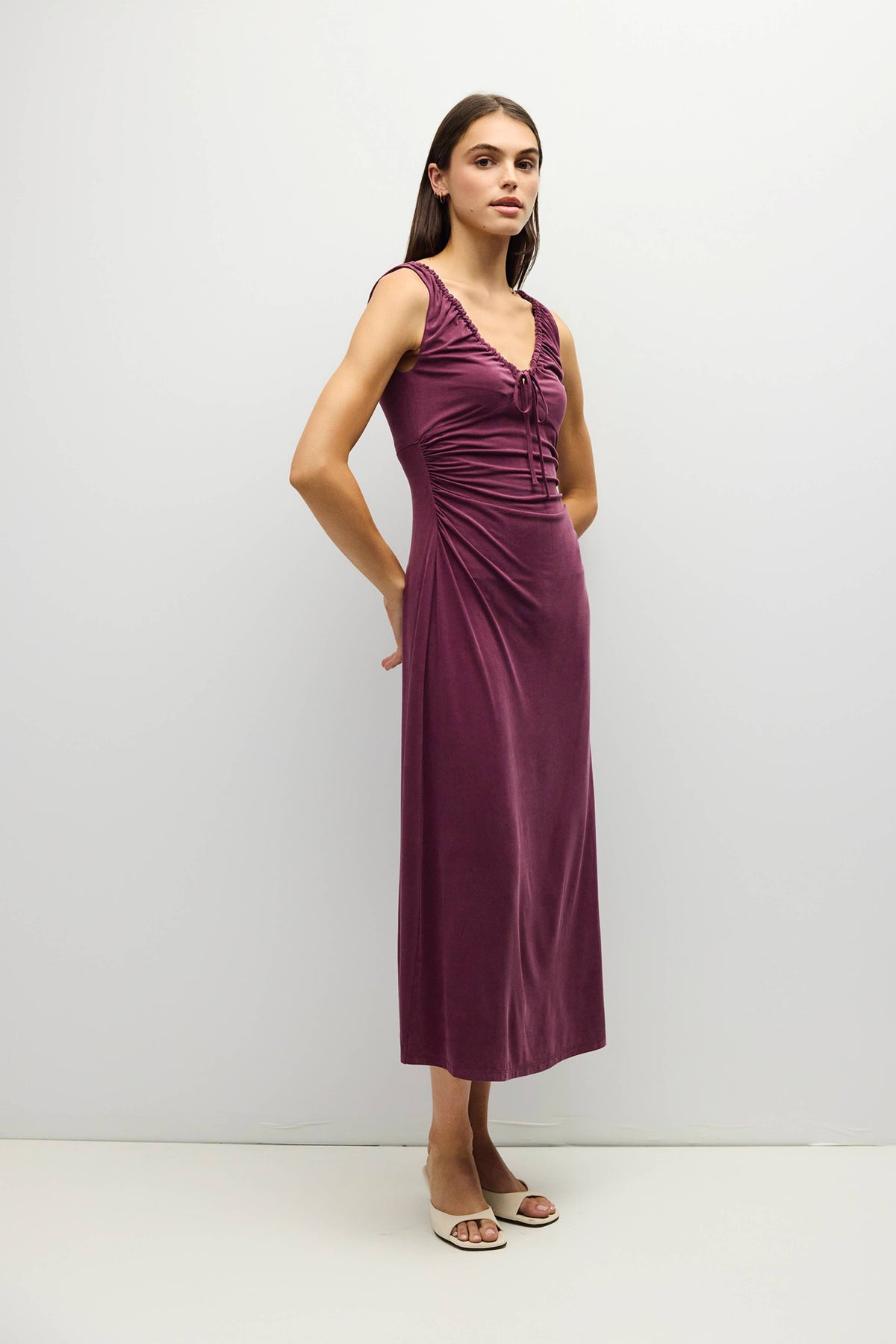 Sleek Knit Midi Dress