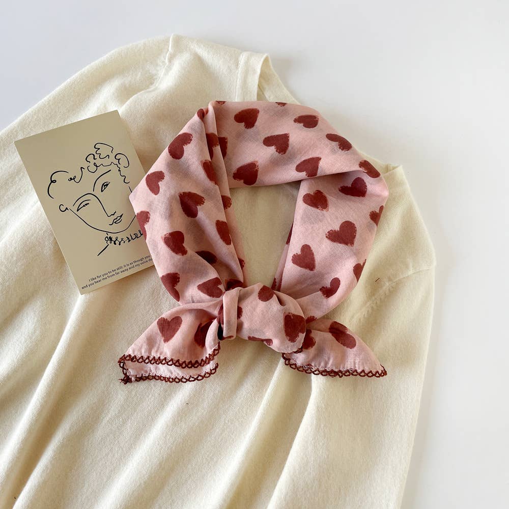 Picot Trim Bandana Scarf