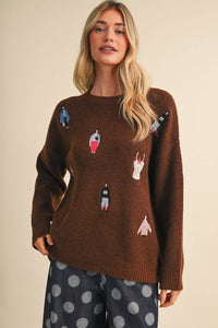 Embroidered People Sweater