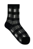 Sheer Checkered See-Through Socks