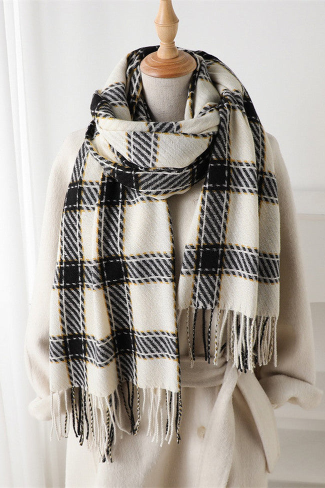 Medium Weight Vintage Plaid Scarf