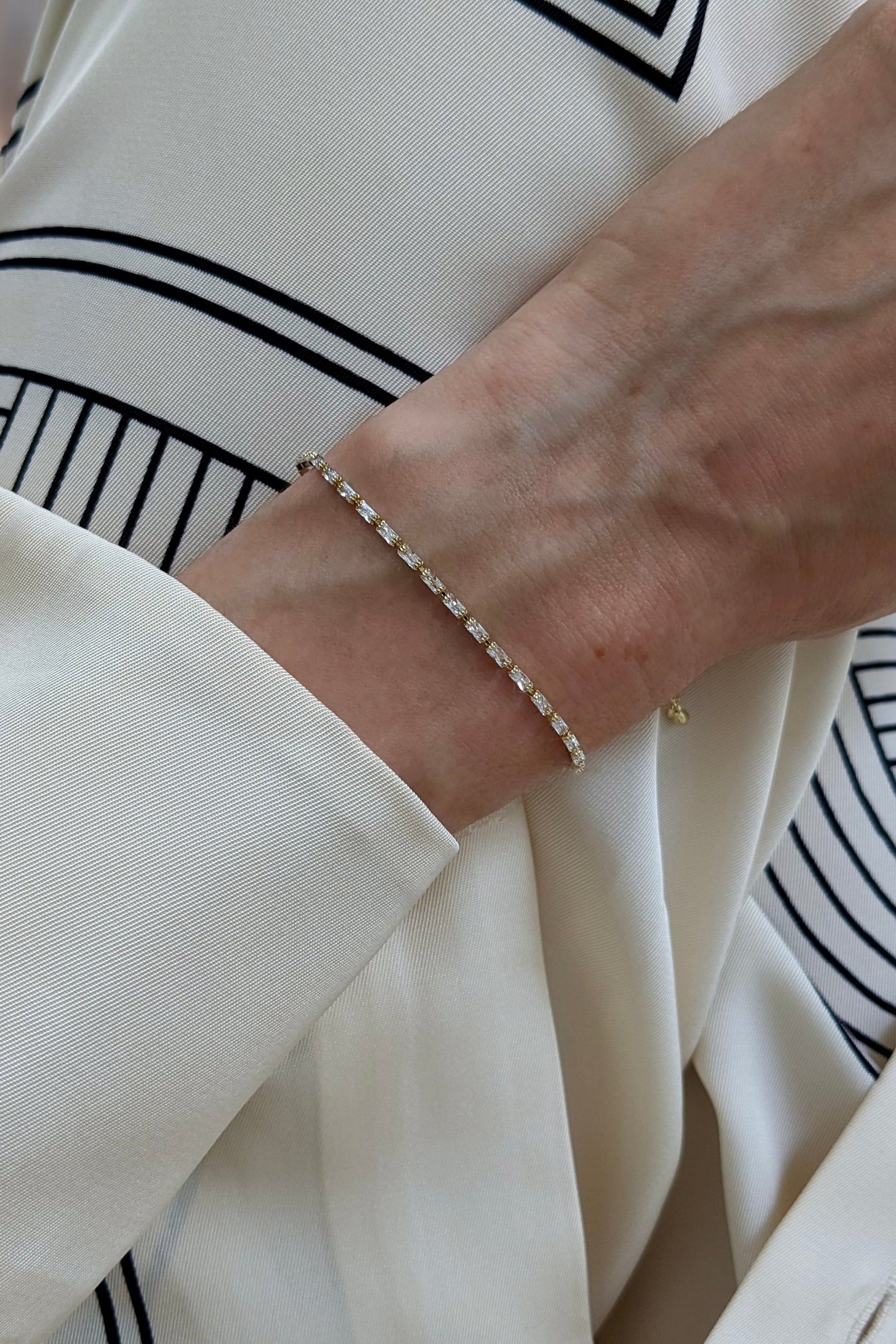 Sutton Baguette CZ Tennis Bracelet