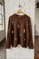 Embroidered People Sweater
