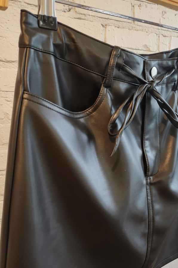 Faux Leather Mini Skirt