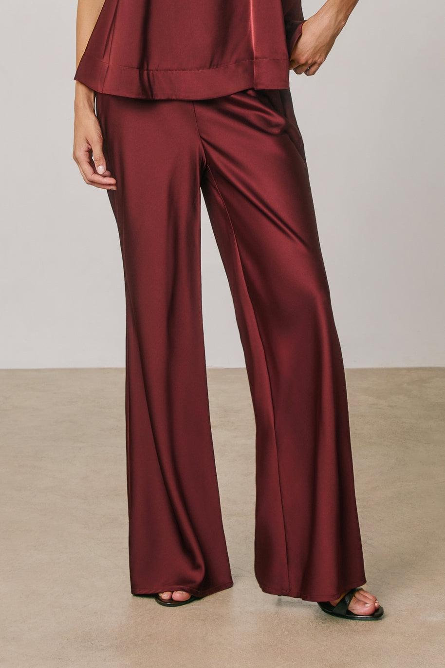 Satin Wide Leg Pant
