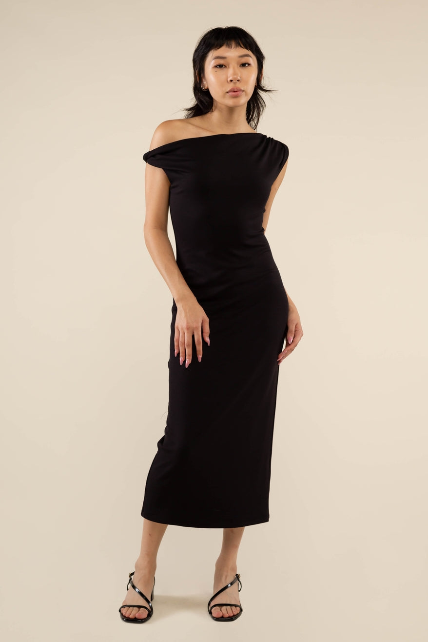 Asymmetrical Black Dress