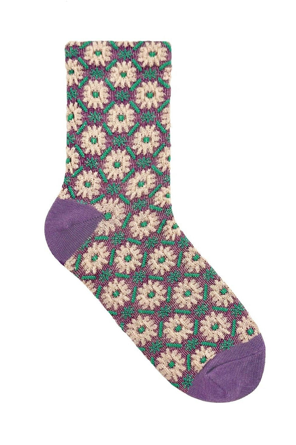 Crew Vintage Daisy Flower Socks