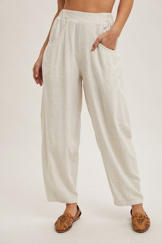 Relaxed Linen Blend Pants