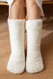 Solid Sherpa Slipper Socks