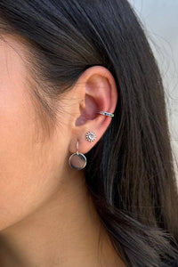 Disc Earrings in Sterling Silver