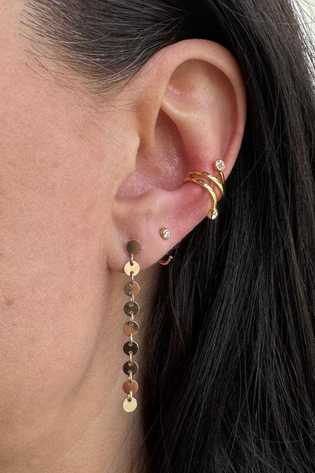Little Bezel CZ 3/4 Hoops
