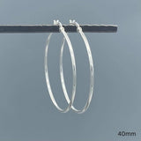 Sterling Silver French Lock Tube Hoops