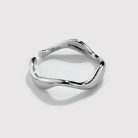 Fluid Wave Stacking Ring in Sterling Silver