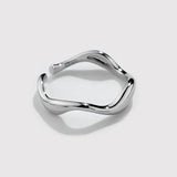 Fluid Wave Stacking Ring in Sterling Silver