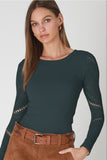 Deco Lace Sleeve Top
