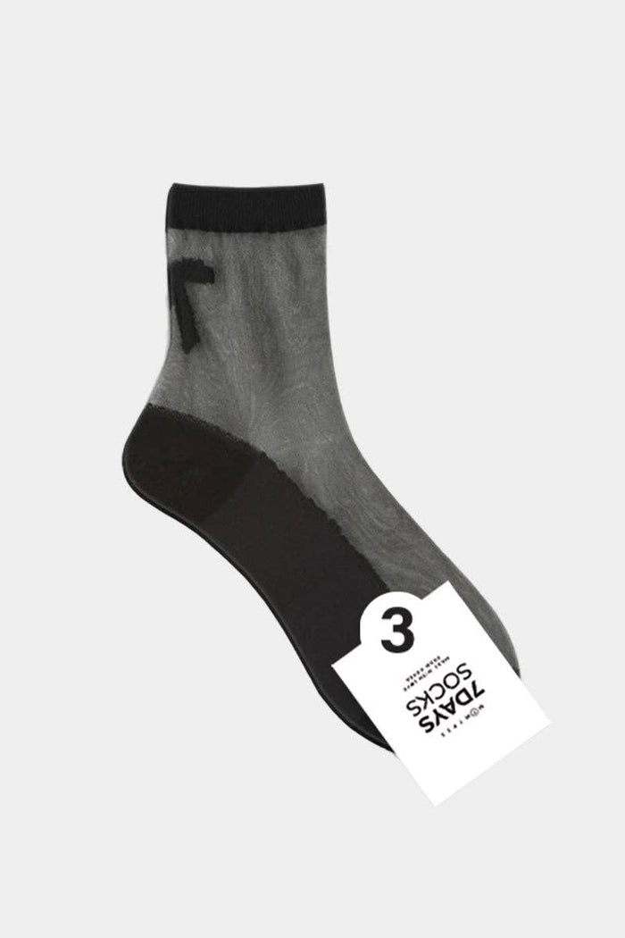 Ankle See-Through Ribbon Socks