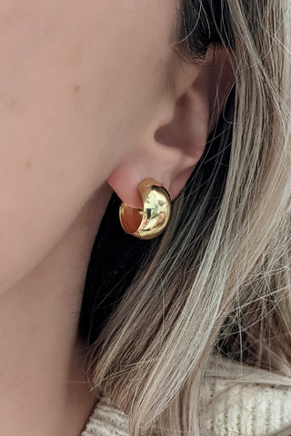 Gold Hailey Hoops by Layer the Love