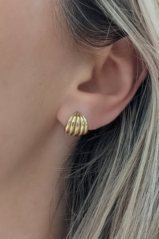 Gold Hailey Hoops by Layer the Love