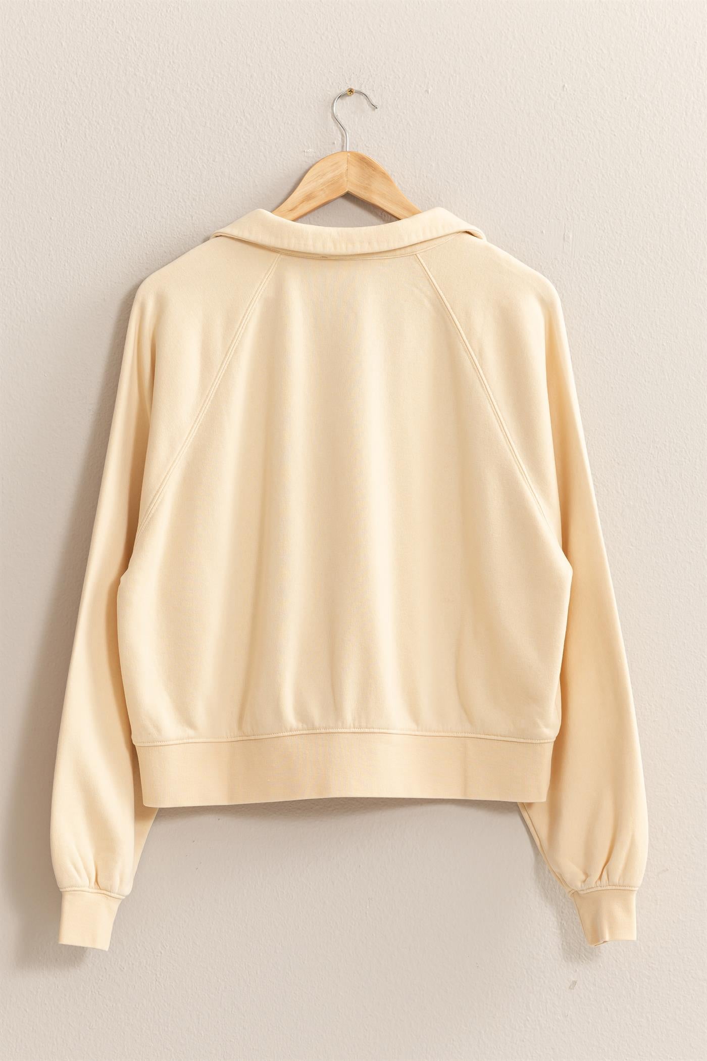 Collared Raglan Sweatshirt