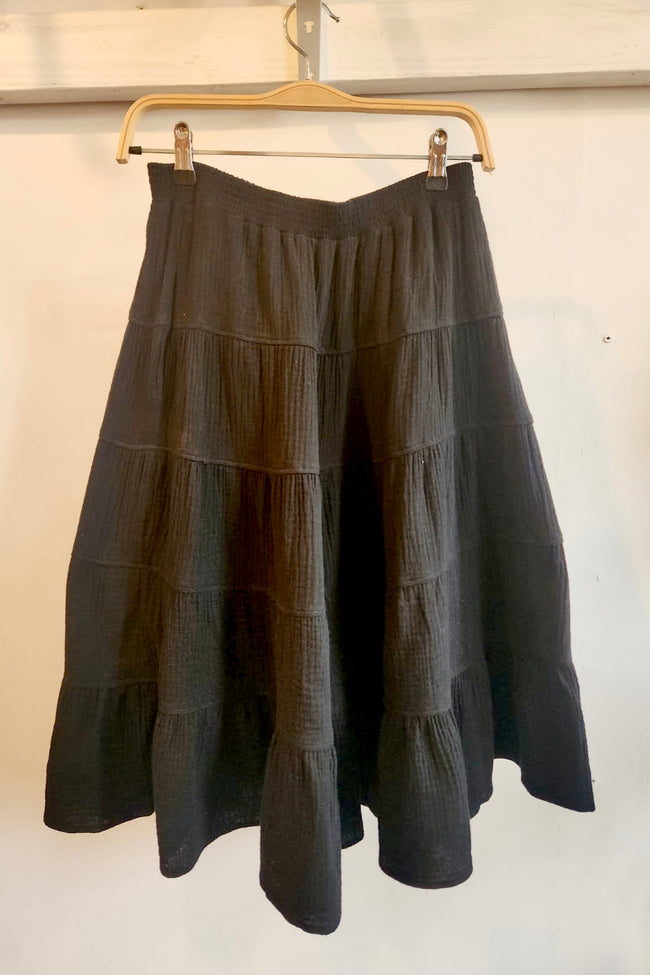 Cotton Gauze Boho Midi Skirt