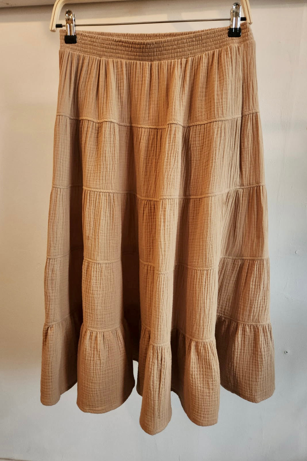 Cotton Gauze Boho Midi Skirt