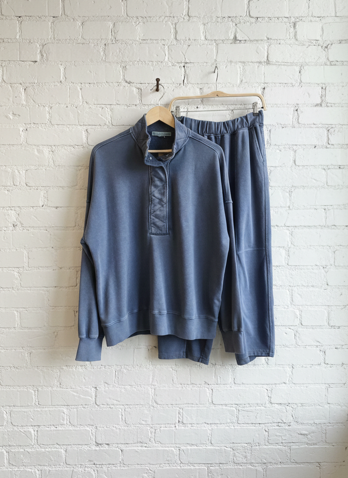 Mineral Washed Quarter Snap Pullover
