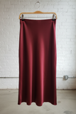 Solid Satin Skirt