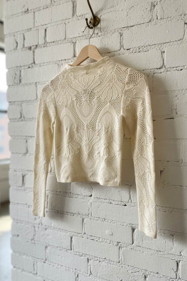 Long Sleeve Mesh Lace Top