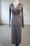 Final Sale - Wrap Sweater Dress