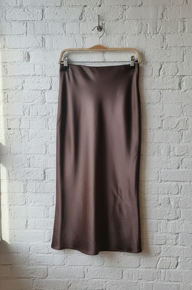 Final Sale - Solid Satin Skirt