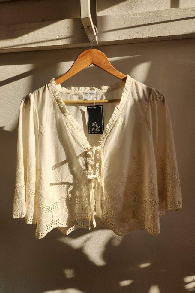 Boho Tied Lace Blouse
