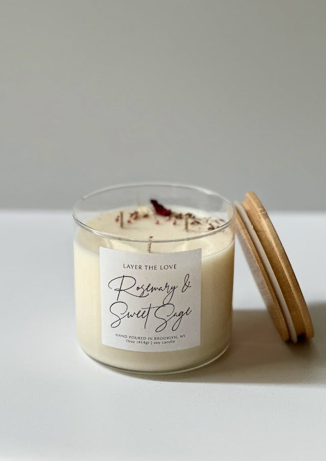Limited Edition 3 Wick Candle - Rosemary & Sweet Sage