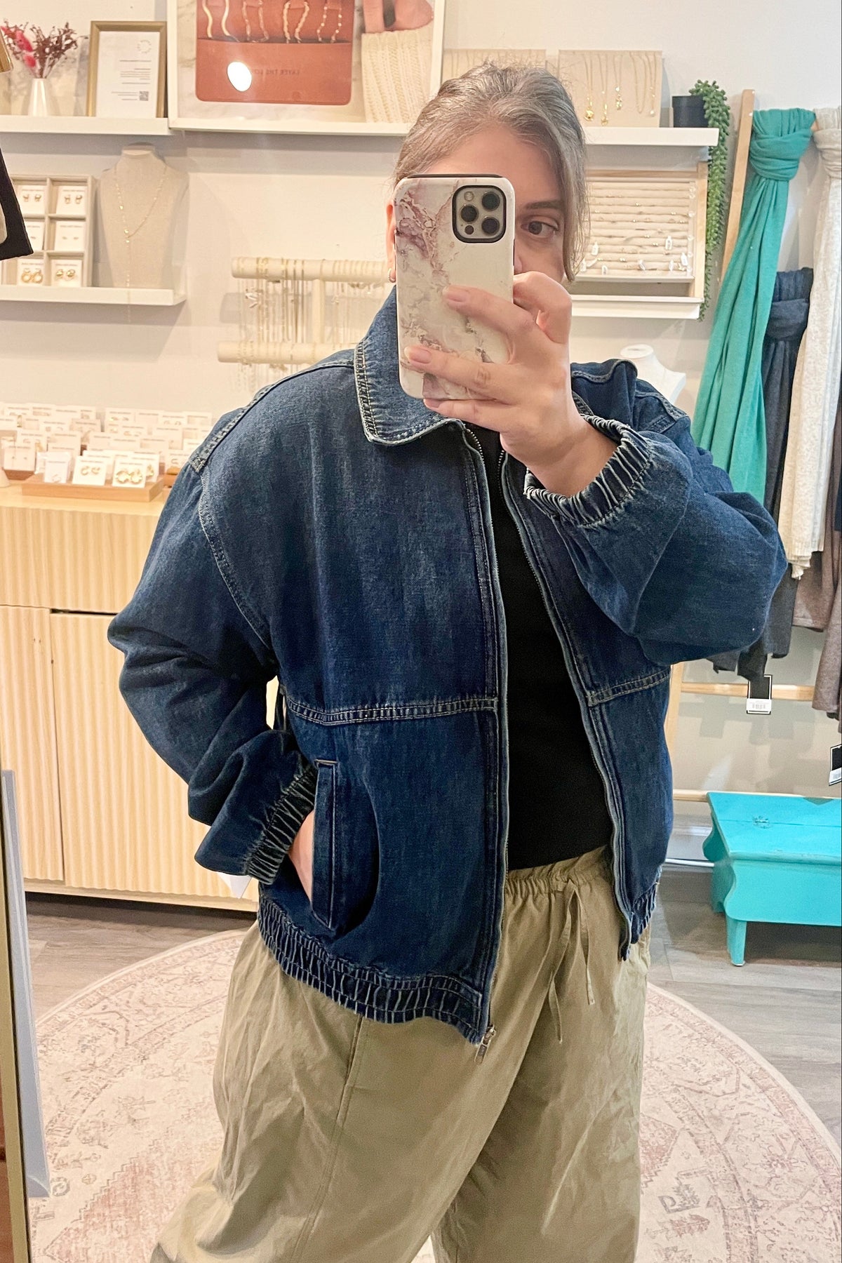 Denim Bomber Jacket