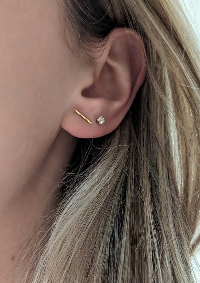 Gold Bar Studs by Layer the Love