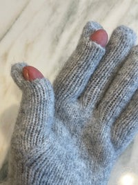 Wool Blend Knit Gloves