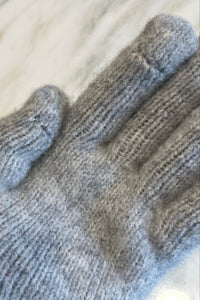 Wool Blend Knit Gloves