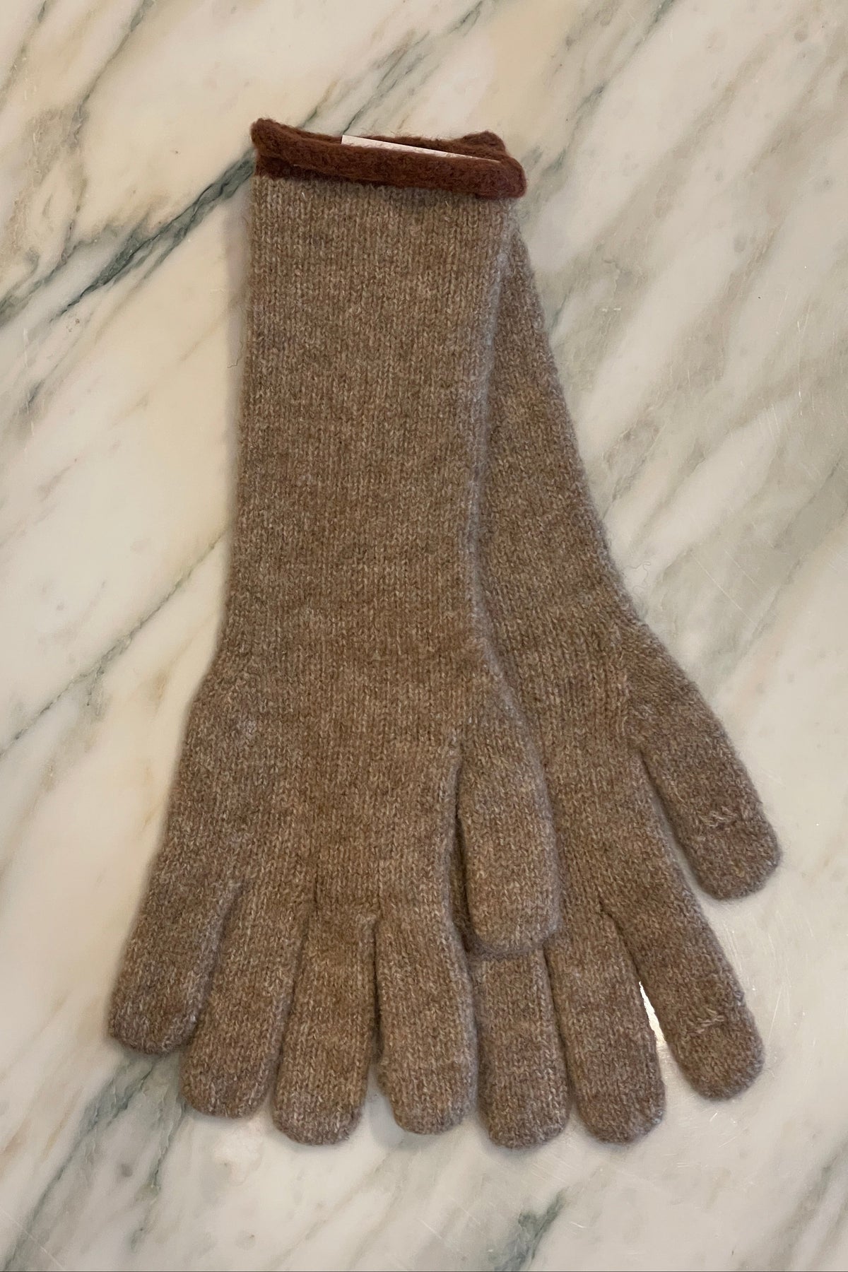 Wool Blend Knit Gloves