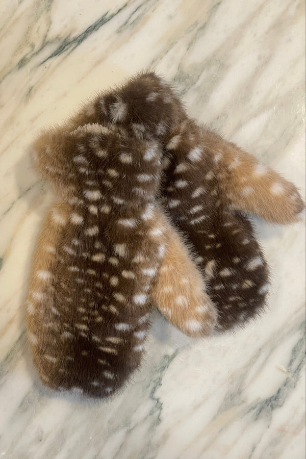 Doe Faux Fur Mittens