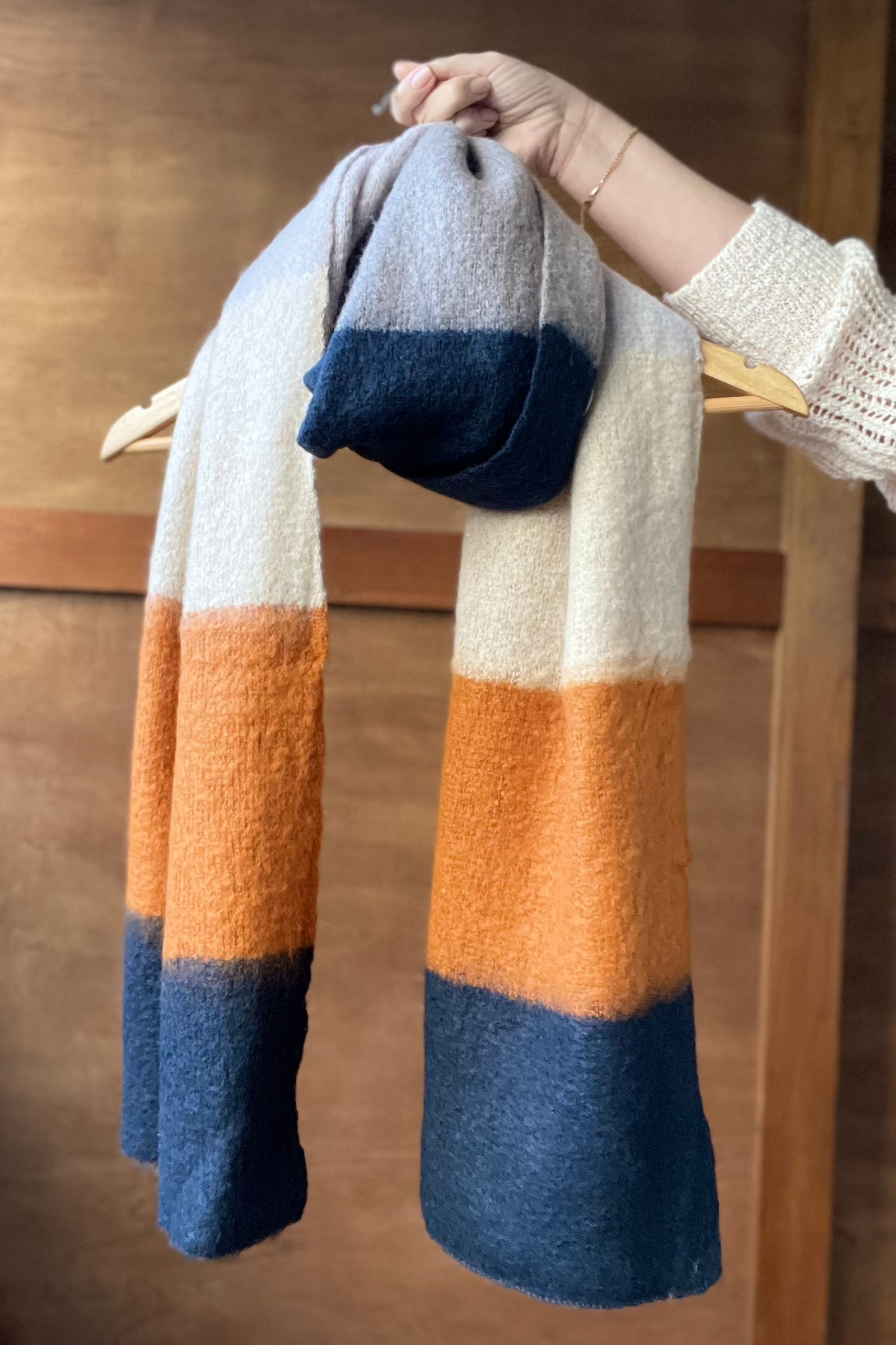 Color Block Cozy Scarf