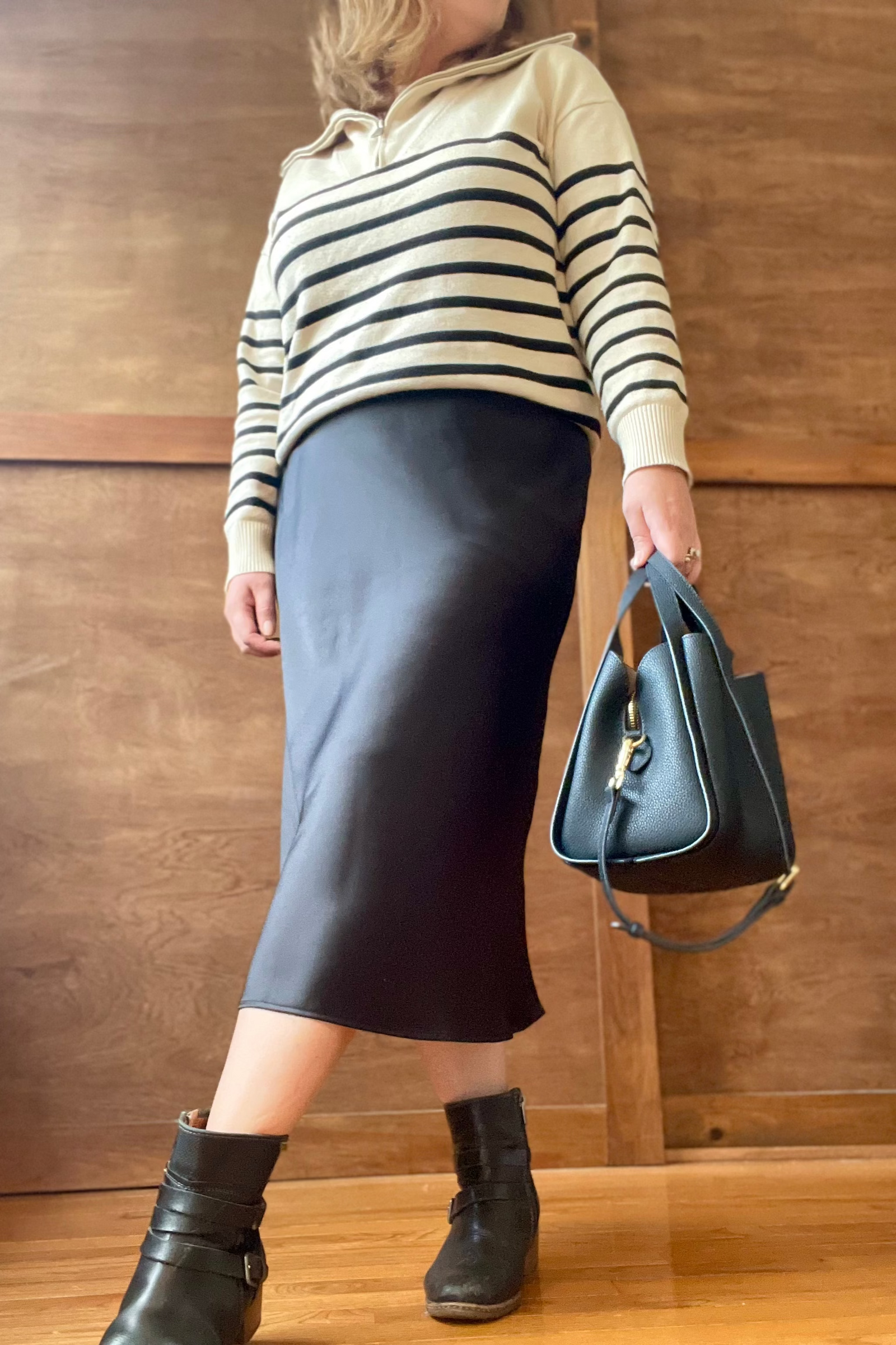 Satin Midi Skirt