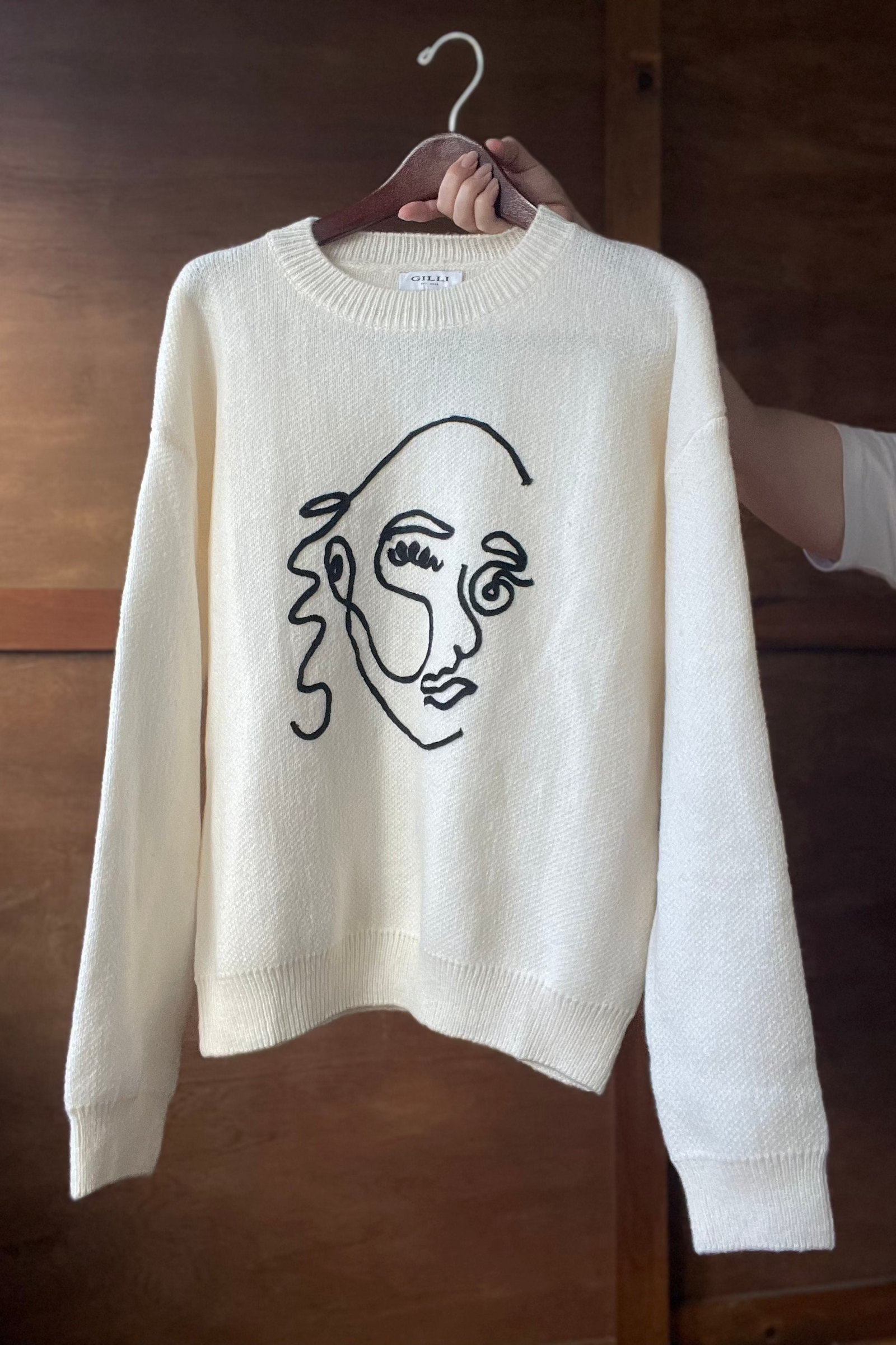 Drawn Face Sweater