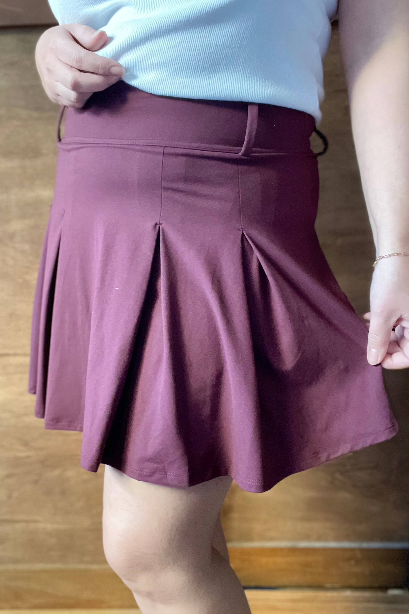 Pleated Skirt with Under-Short