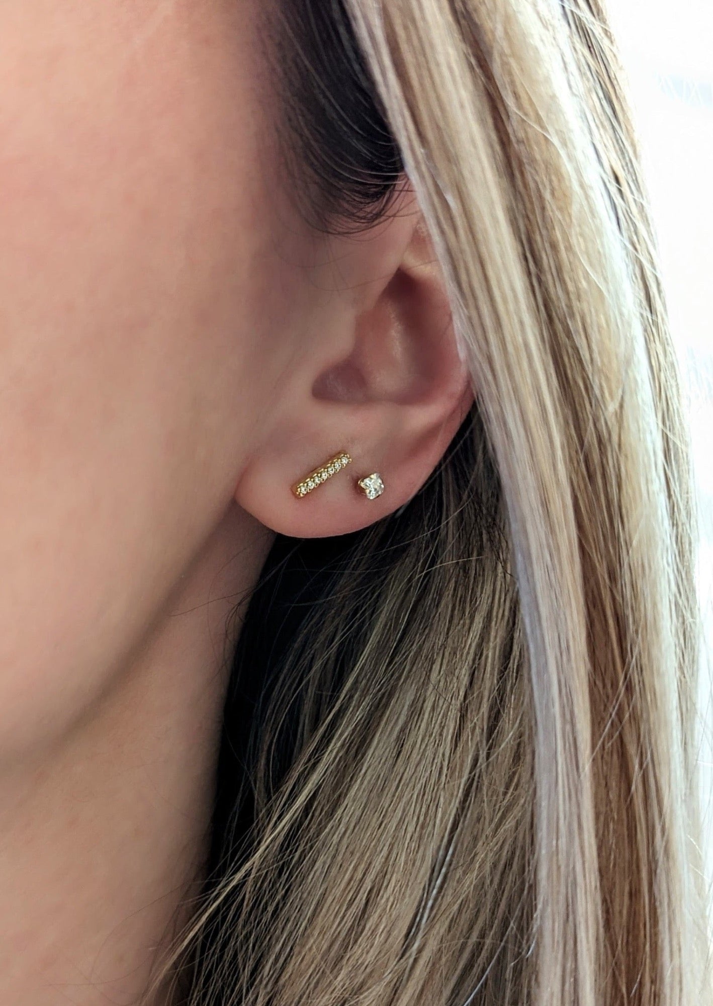 Sparkle Bar Studs by Layer the Love